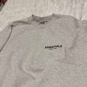 Essentials Fear of God Light Gray Crewneck